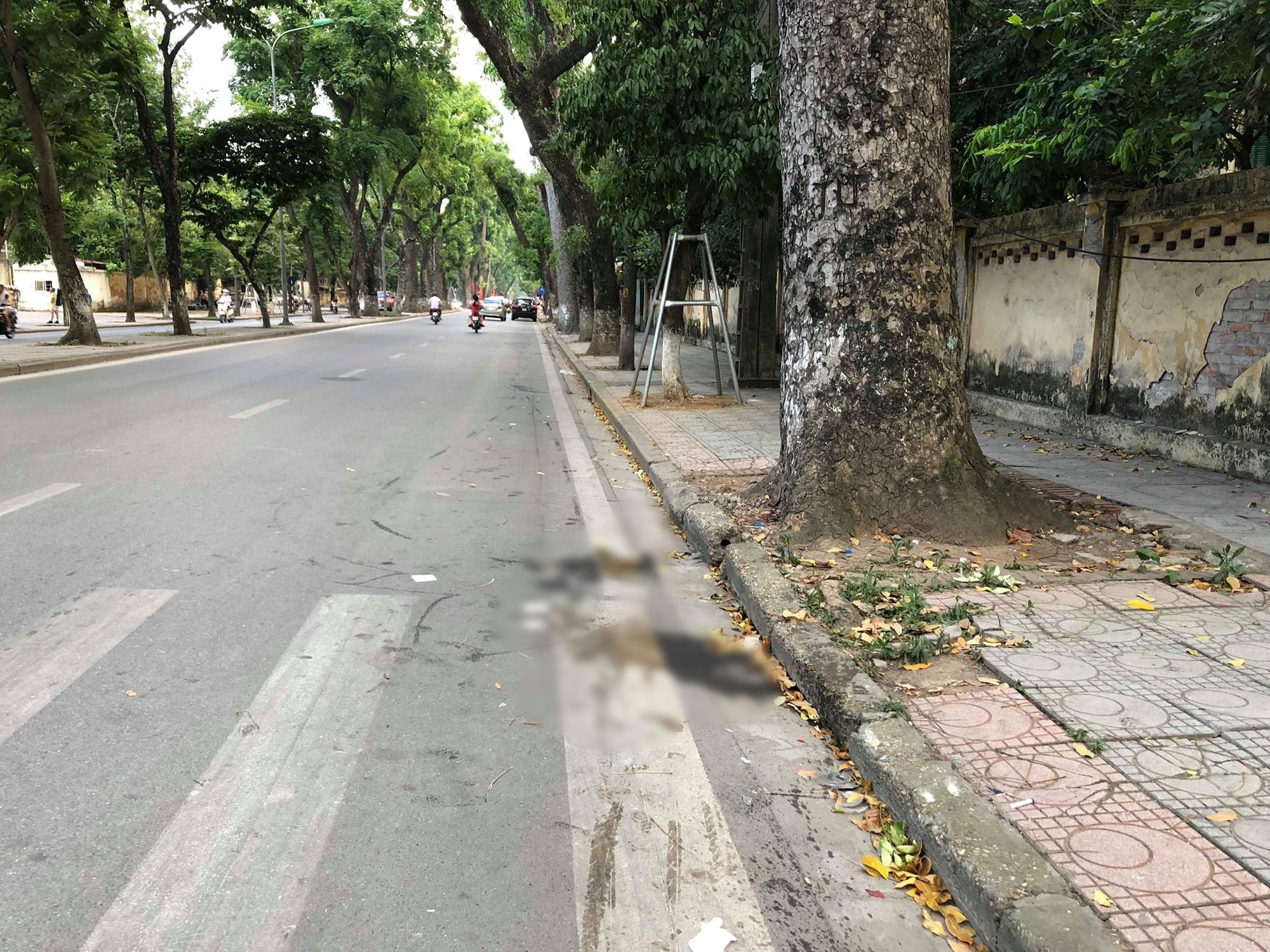 Hà Nội: Nghi say nắng, cô gái tự lao xe vào cột biển báo giao thông được 2 nữ du khách nước ngoài sơ cứu